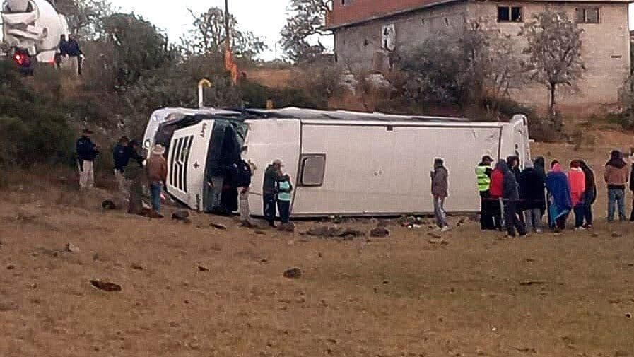 Volcadura de Autobús en Acambay Deja un Muerto