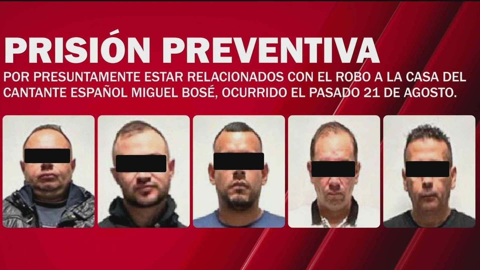 Dan Prisión Preventiva a Detenidos Relacionados con Robo a Casa de Miguel Bosé