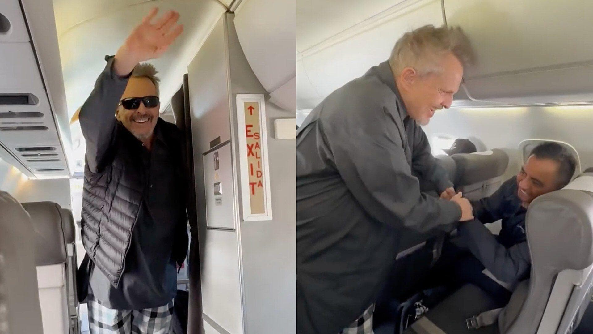 Fans Sorprenden a Miguel Bosé Cantándole "Las Mañanitas" en Avión Durante Vuelo a Veracruz