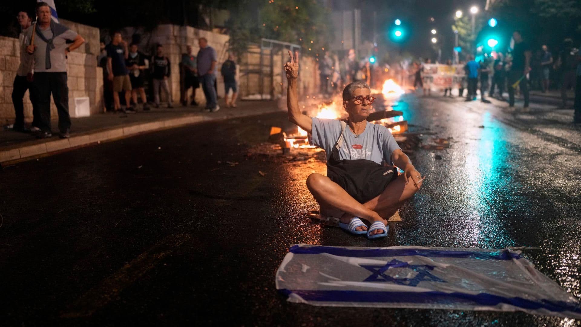 Se Registra Protesta Contra Gobierno de Benjamín Netanyahu en Jerusalén