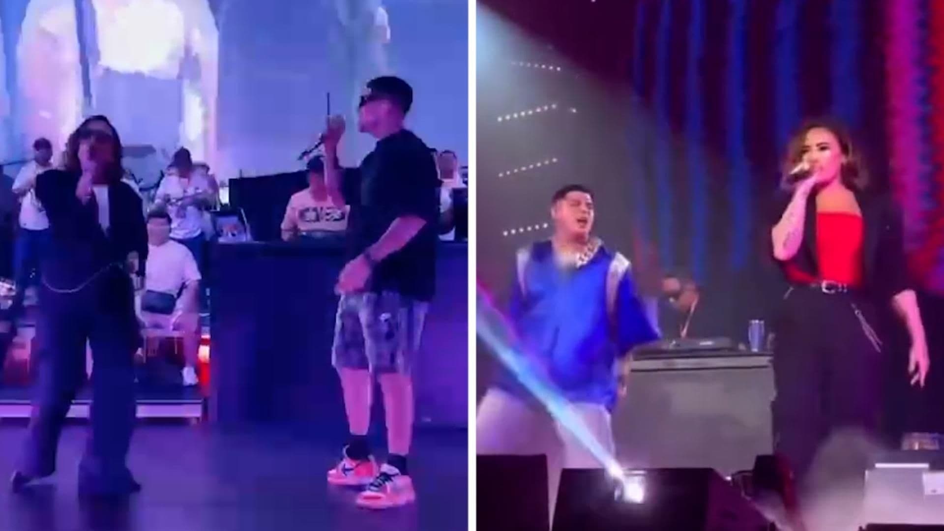 Grupo Firme y Demi Lovato Cantan ‘Chula’ Juntos en Concierto en Austin, Texas