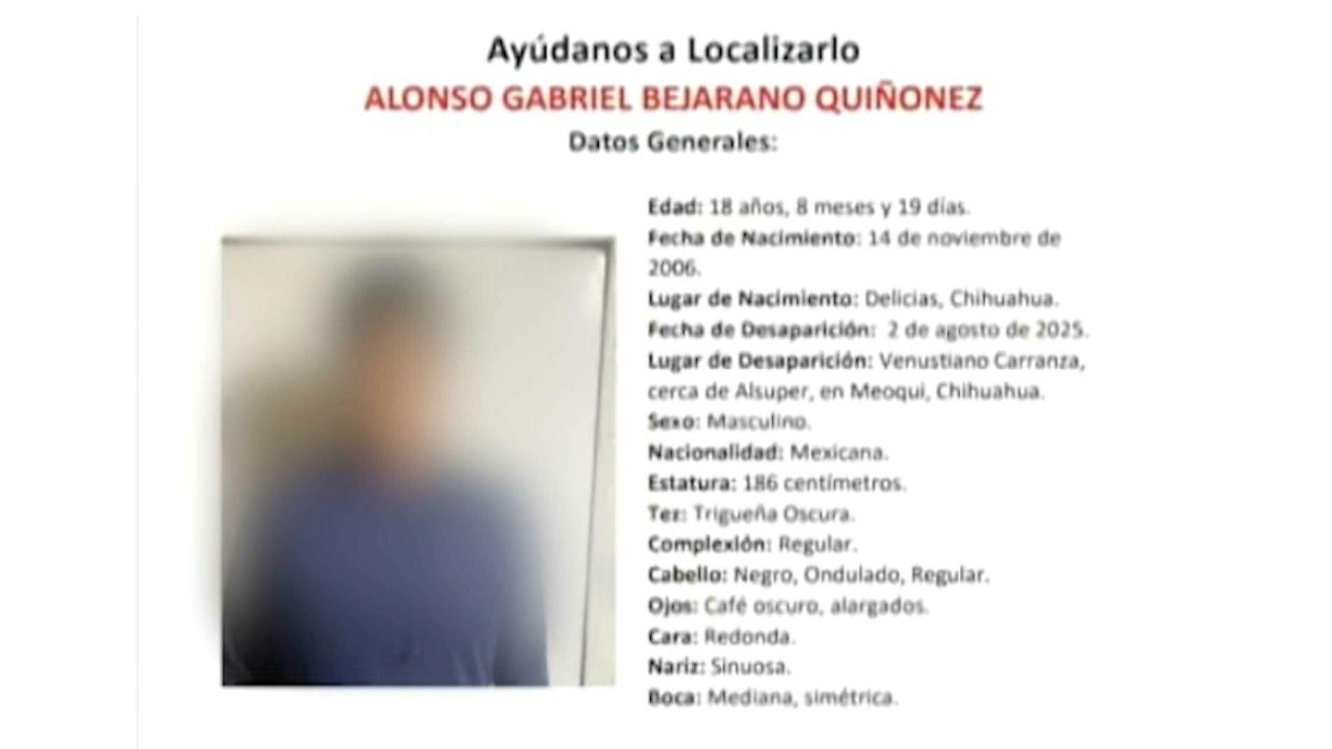 Joven Desaparecido en Camargo, Chihuahua es Hallado Sin Vida en Durango