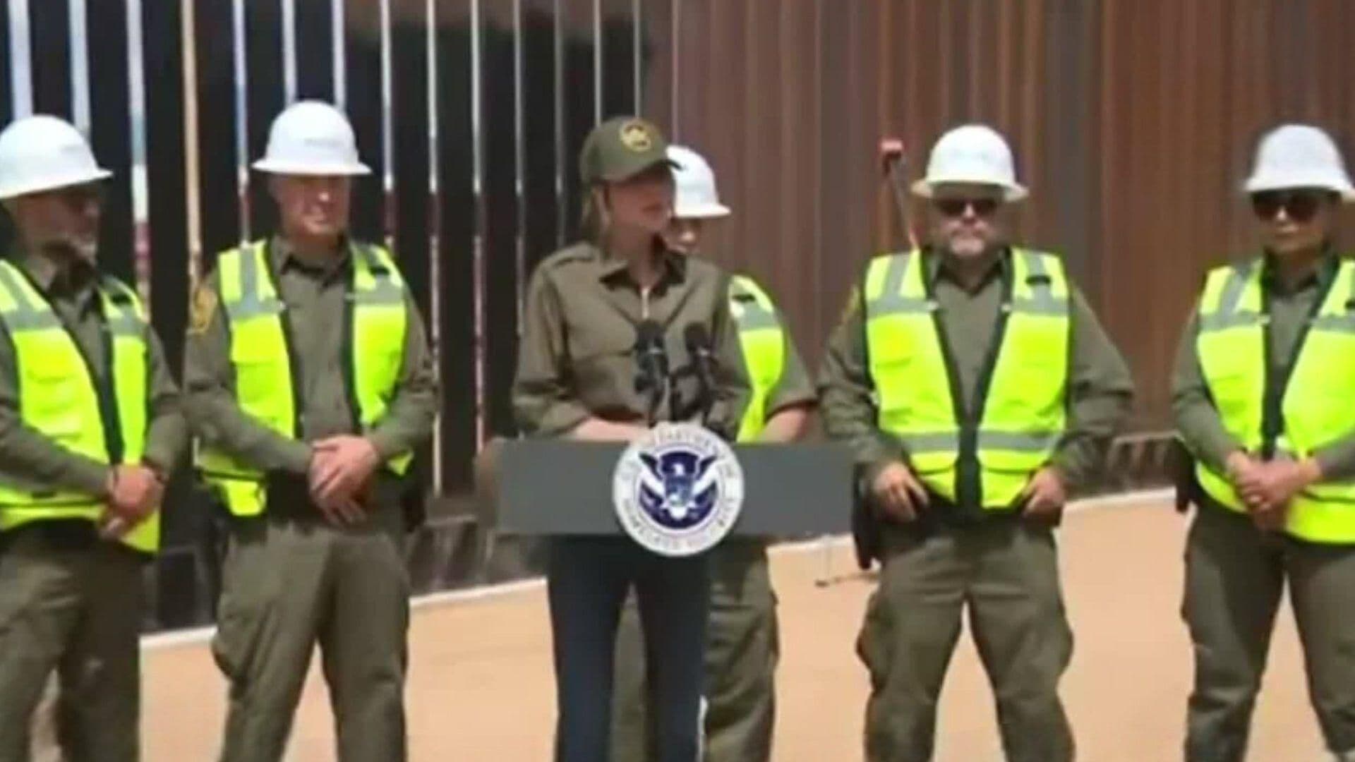 Kristi Noem Anuncia Que Muro Fronterizo Será Pintado de Negro para que Sea Más Difícil Escalarlo