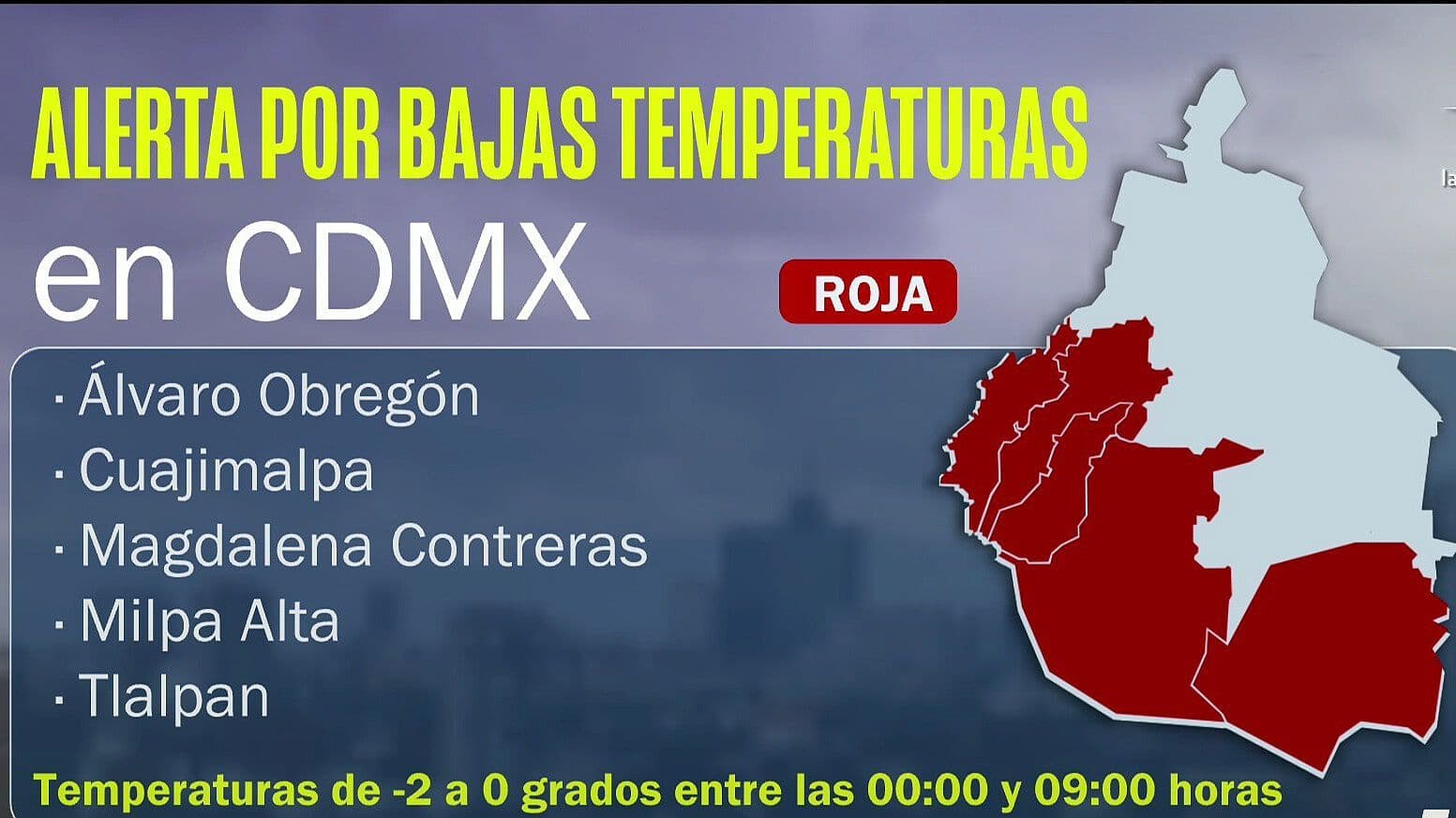 CDMX Amanece Congelado: Lista de Alcaldías con Alerta Roja por Frío Hoy