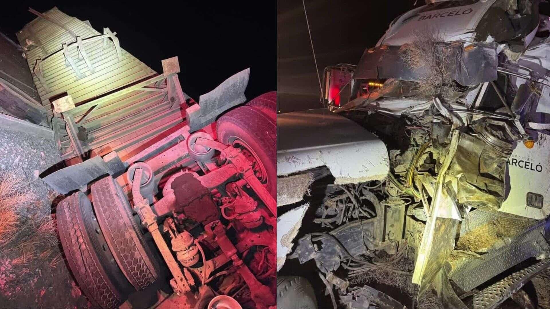 Rescatan a Trailero Prensado tras Accidente en Carretera Sonoyta - San Luis Río Colorado