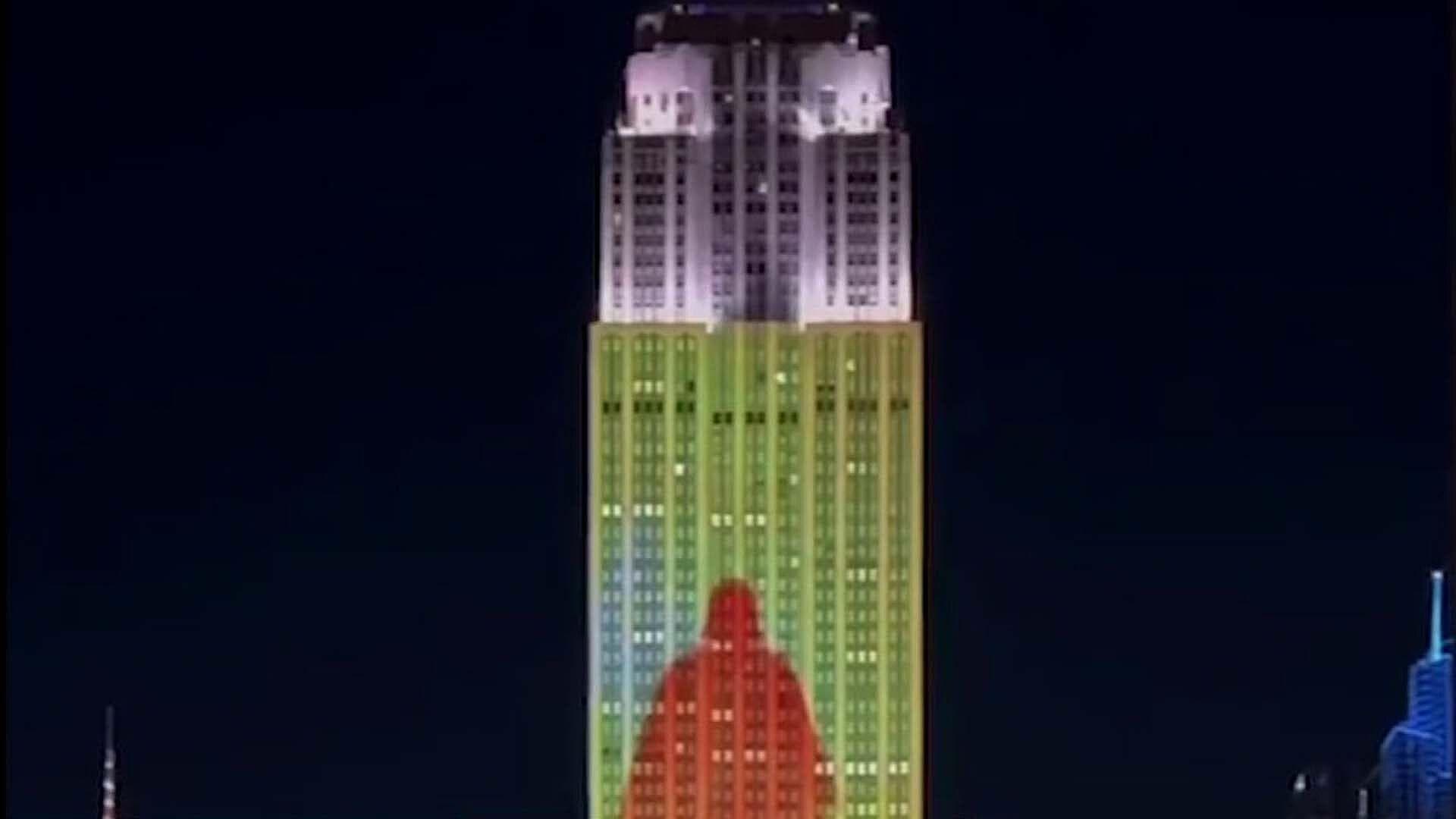 James Earl Jones: Empire State Plasma Silueta de Anakin Convirtiéndose en Darth Vader