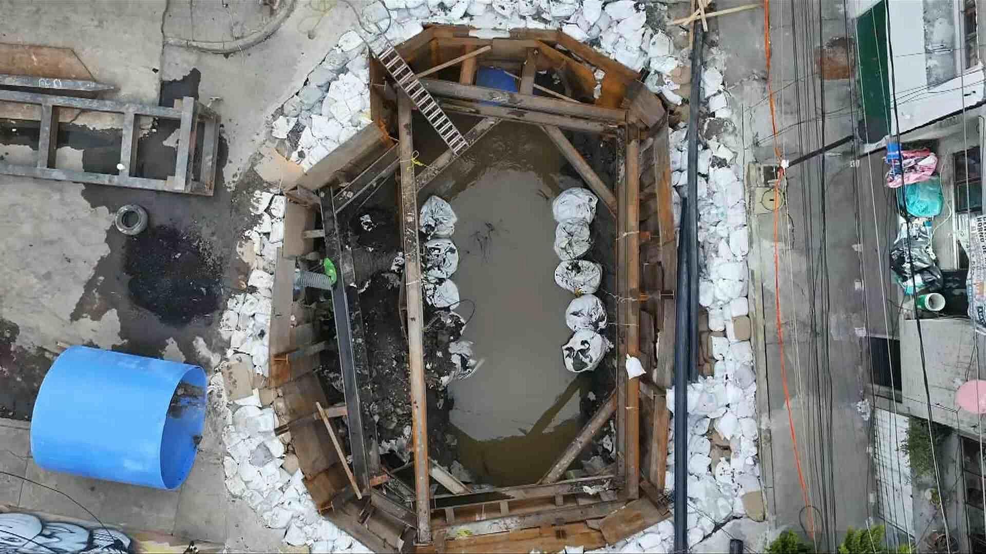 ¿Qué Avances Hay en Obras de Socavón que se ‘Tragó’ Camión en Colonia Renovación?