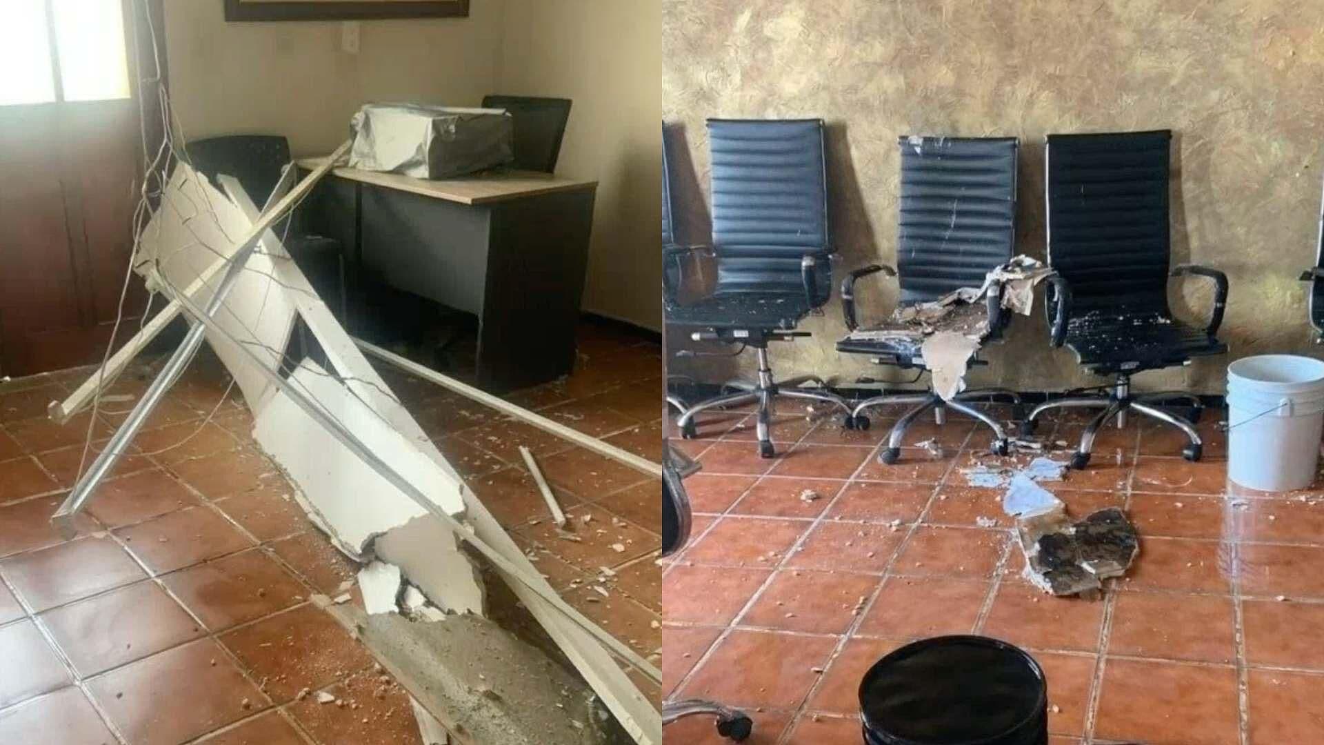 Lluvia Deja Afectaciones en Estructura de Palacio Municipal de Alvarado