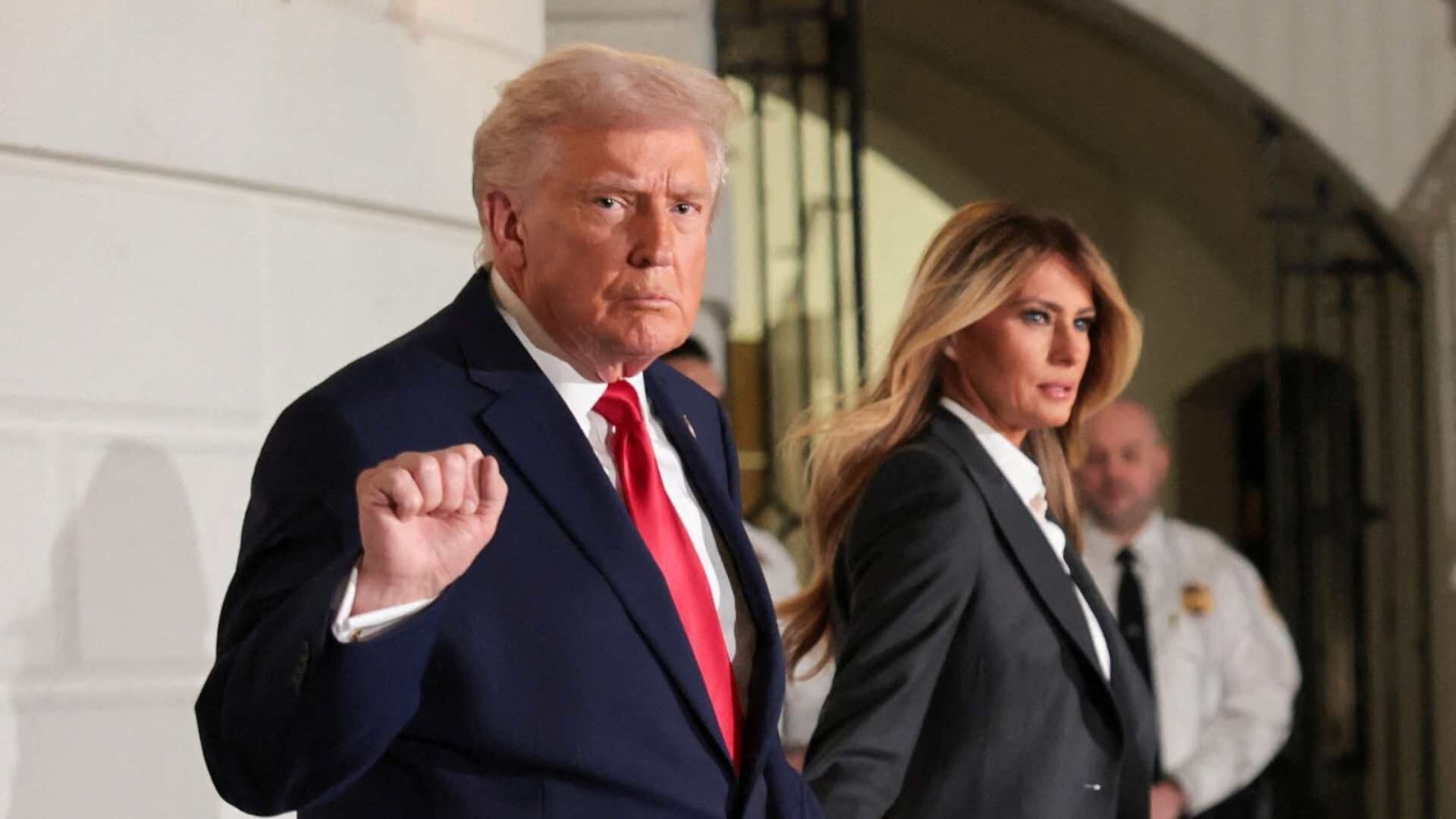 Donald Trump Sale de la Casa Blanca Rumbo al Congreso para el Discurso del Estado de la Unión