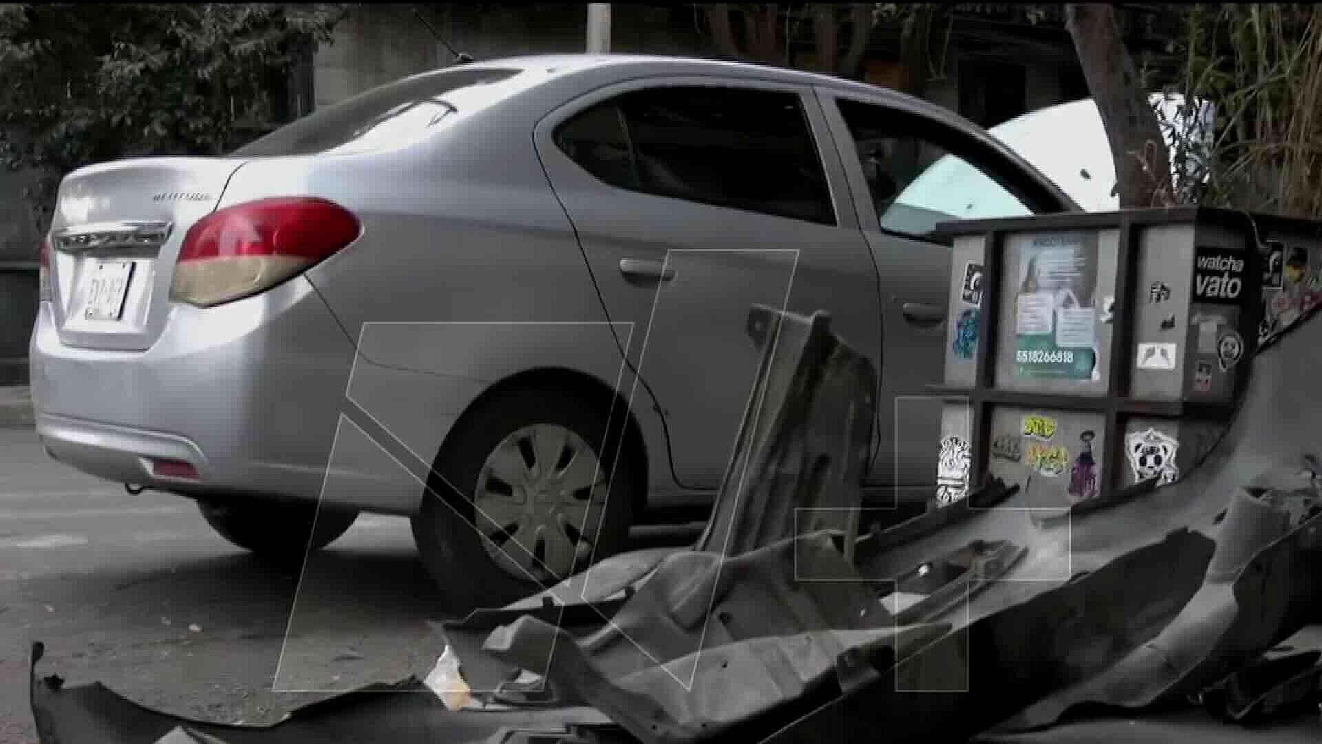Automovilista con Problemas de Visión Choca Contra Macetero en Condesa, CDMX
