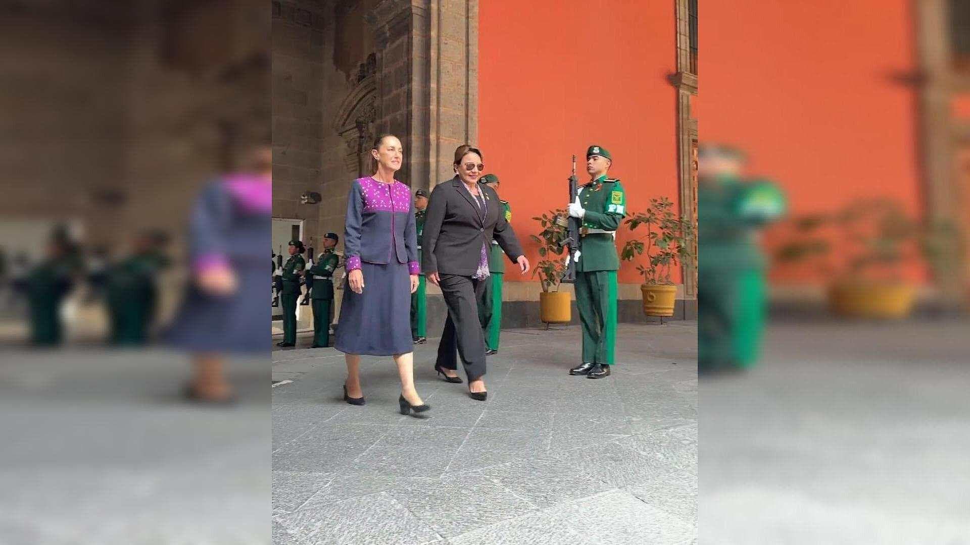 Sheinbaum Destacaba Reunión con Xiomara Castro en Palacio Nacional