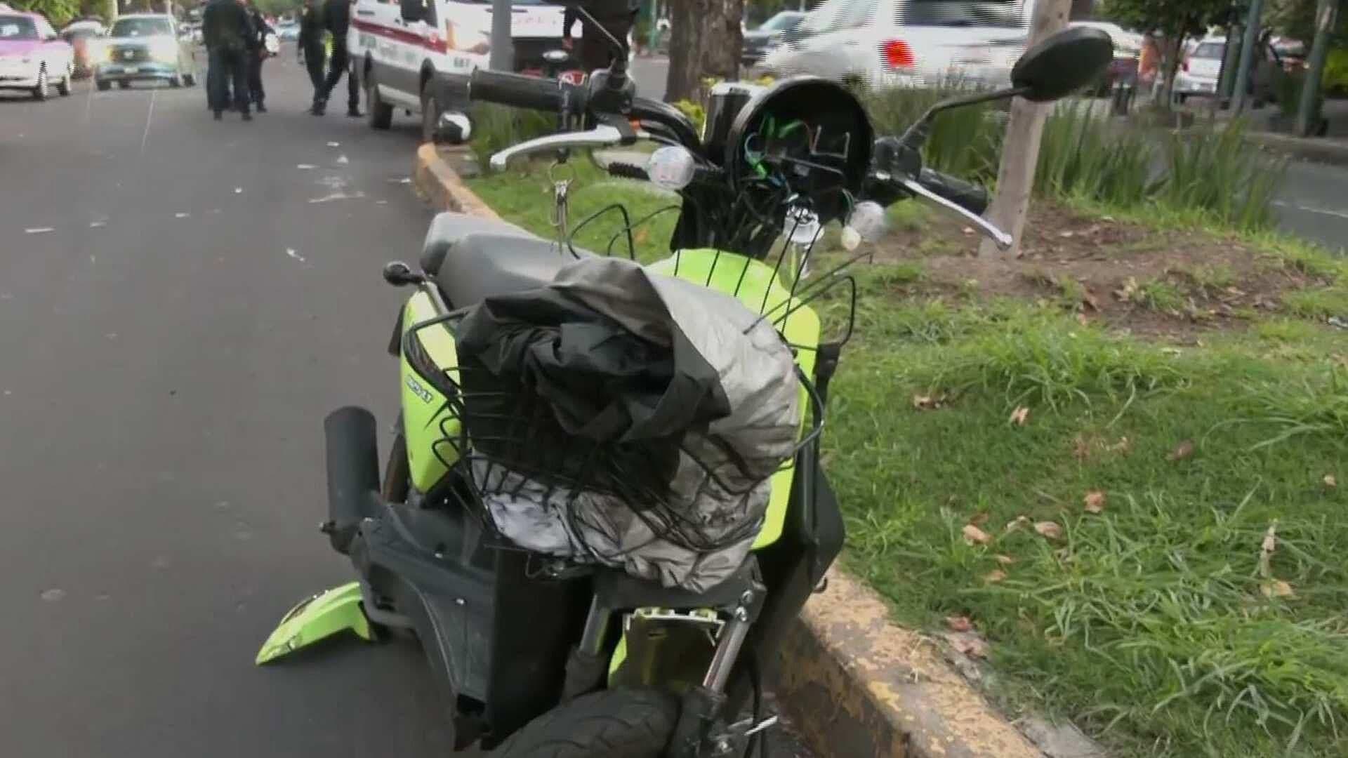 Motociclista se Impacta en la Colonia Narvarte, Alcaldía Benito Juárez