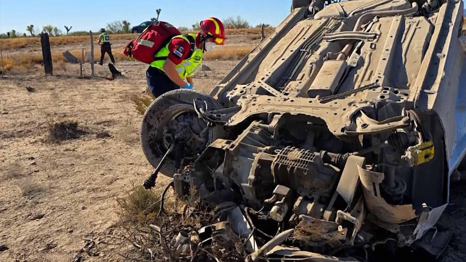 Accidente Volcadura Deja Dos Personas Sin Vida en Carretera Saltillo-Monclova