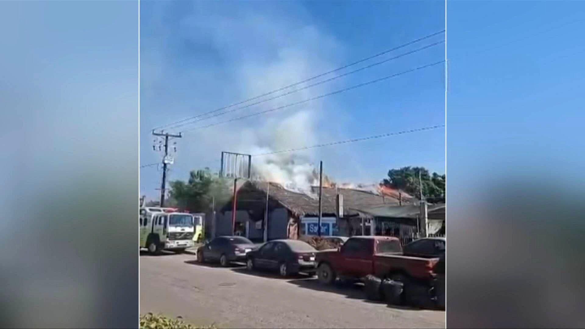 Ataque con Drones Incendia Almacén del Ayuntamiento en Escuinapa, Sinaloa