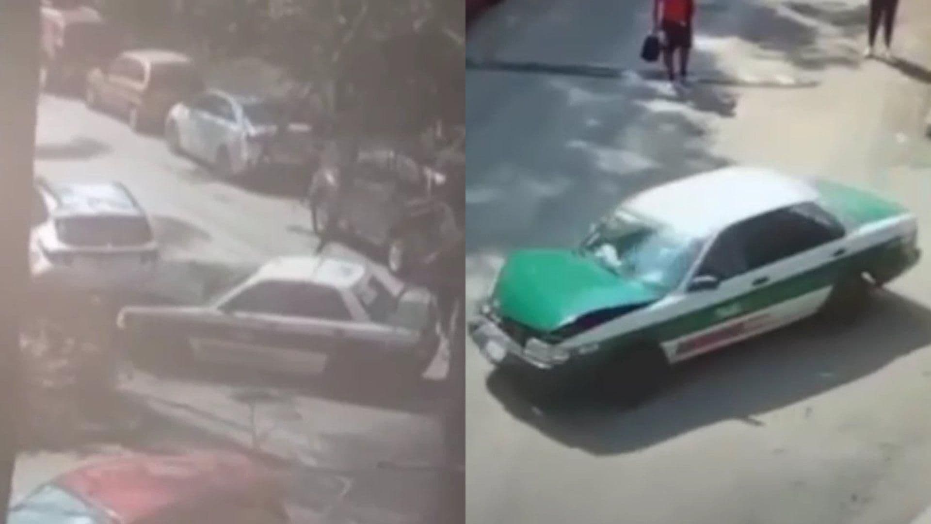Video: Cámara de Seguridad Capta a Taxista Escapando tras Chocar Vehículo en Xalapa, Veracruz