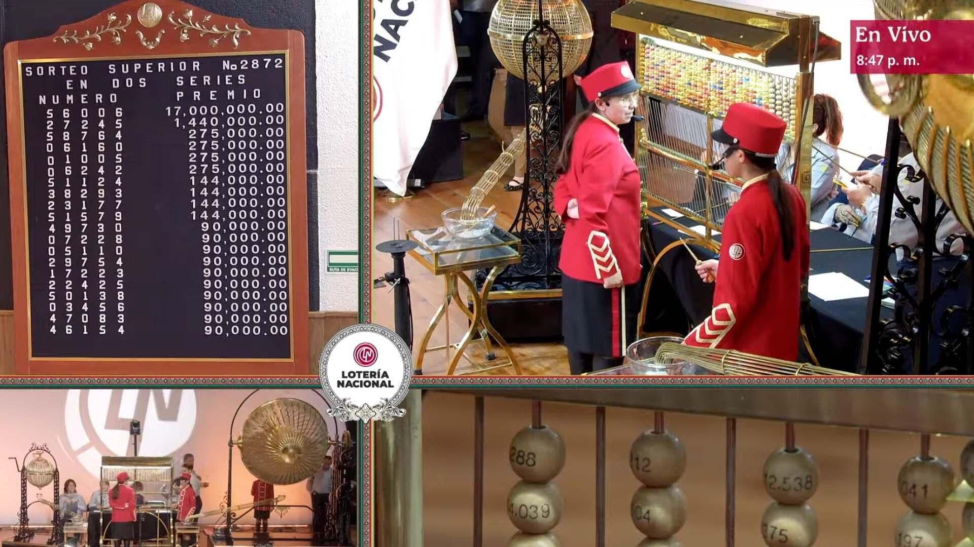 ¿Qué Número y Dónde Cayó el Premio Mayor del Sorteo Superior 2872 de la Lotería Nacional?