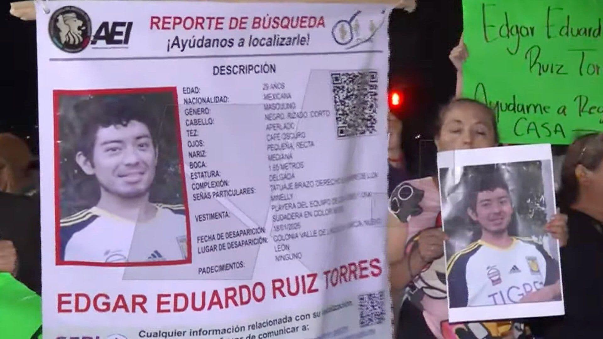 Exigen con Protesta Búsqueda de Edgar, Hombre Desaparecido en García, Nuevo León