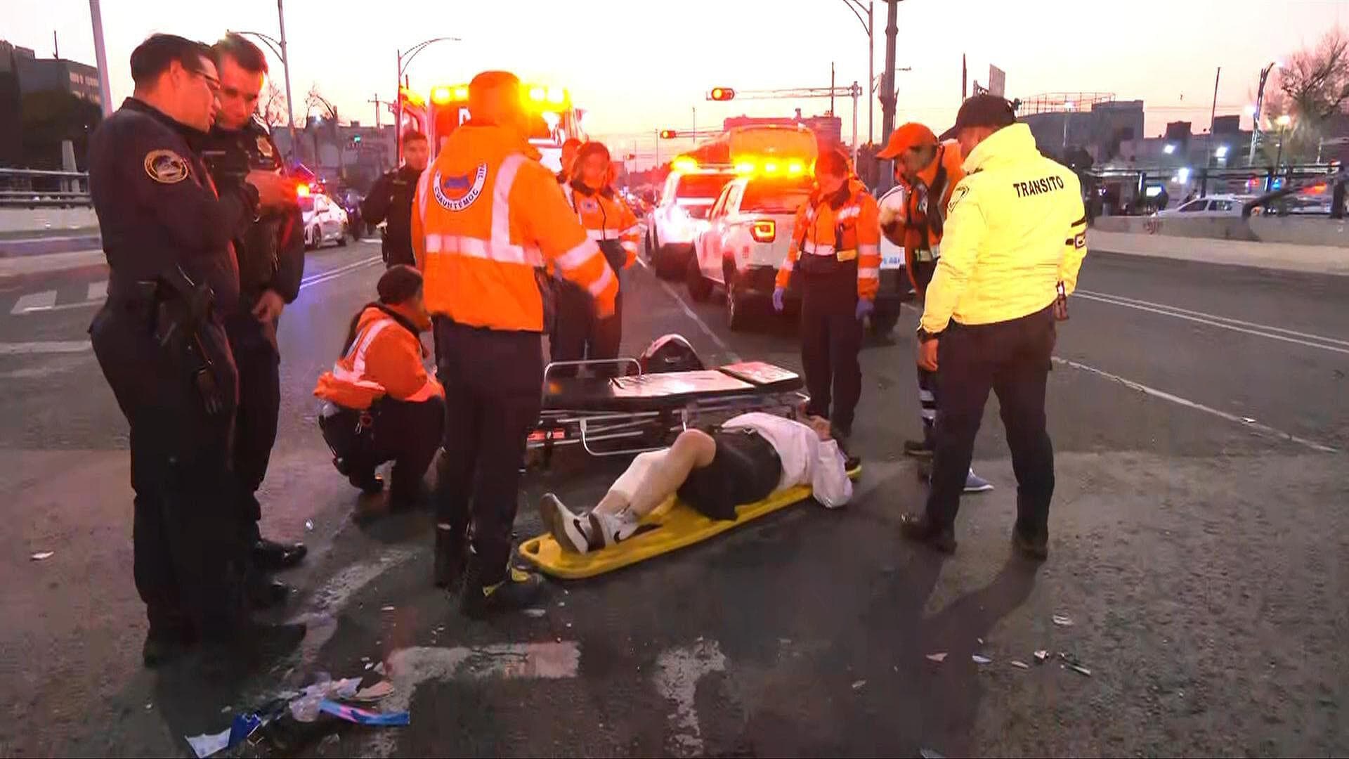 Choque entre Moto y Bici Eléctrica Deja una Mujer Lesionada en Reforma