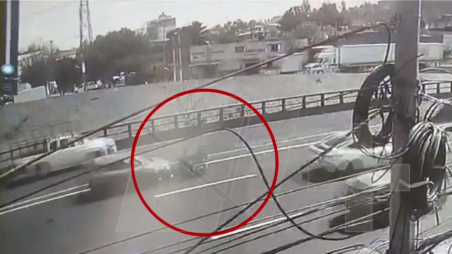 Accidente en la México – Pachuca: Difunden Video del Momento del Accidente de Motociclista
