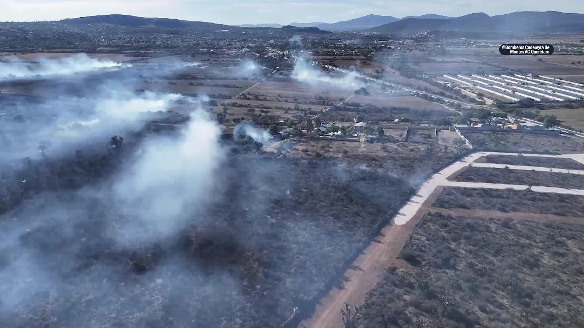 Controlan 90% de Incendio Forestal en Cadereyta, Querétaro