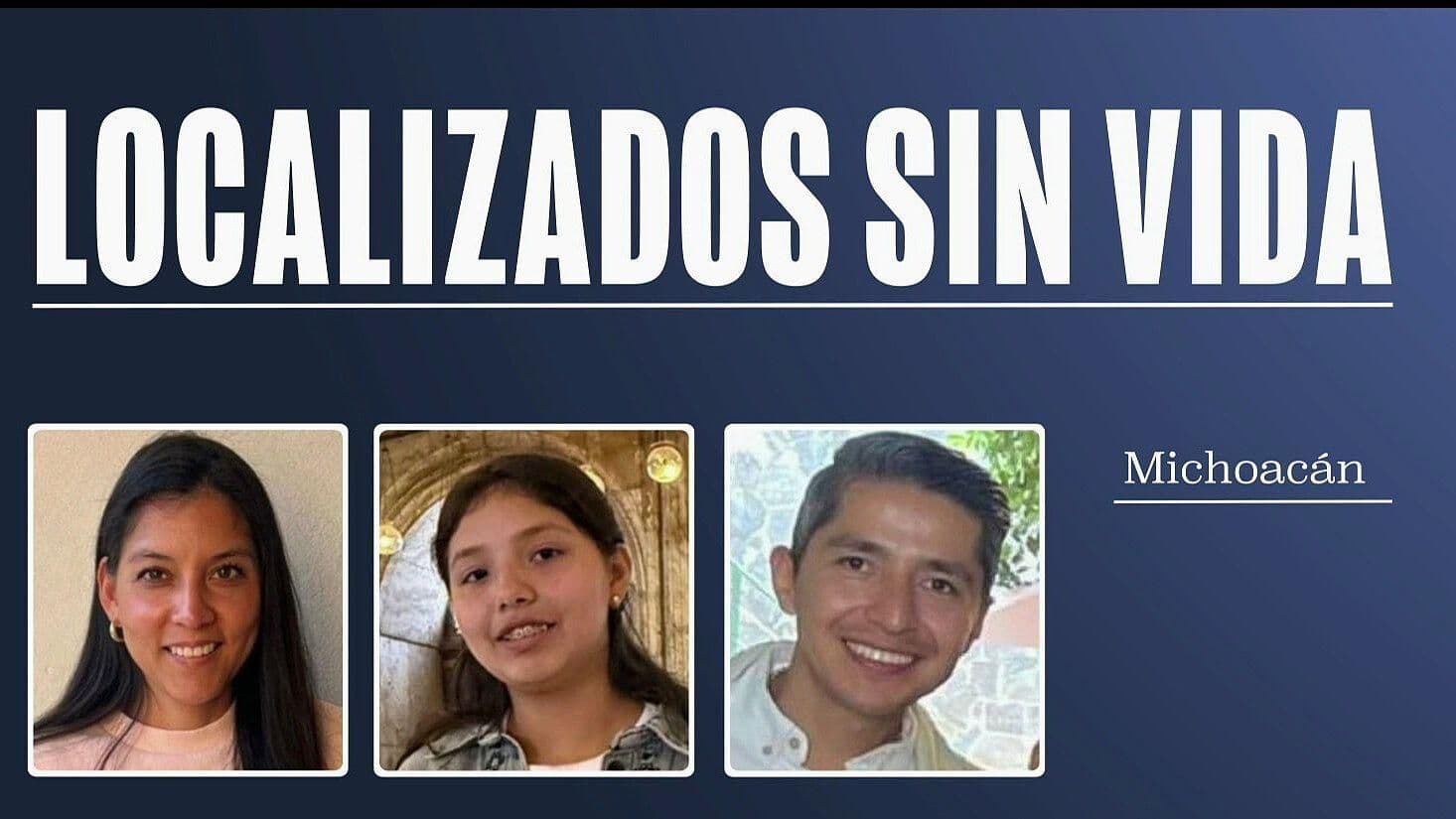 Localizan Sin Vida a Tres Miembros de una Familia Desaparecida en Morelia, Michoacán