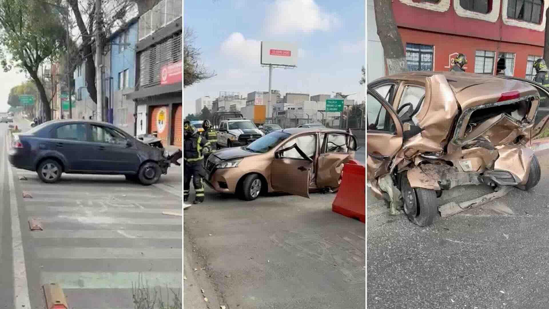 Choque por Alcance Dejó Tres Lesionados en Calzada San Antonio Abad en CDMX