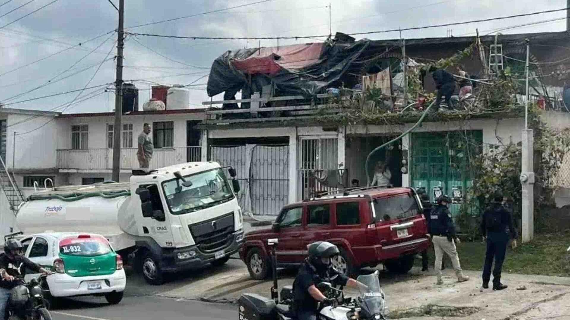 Incendio En Vivienda Alerta a Habitantes en Colonia Casa Blanca en Xalapa, Veracruz