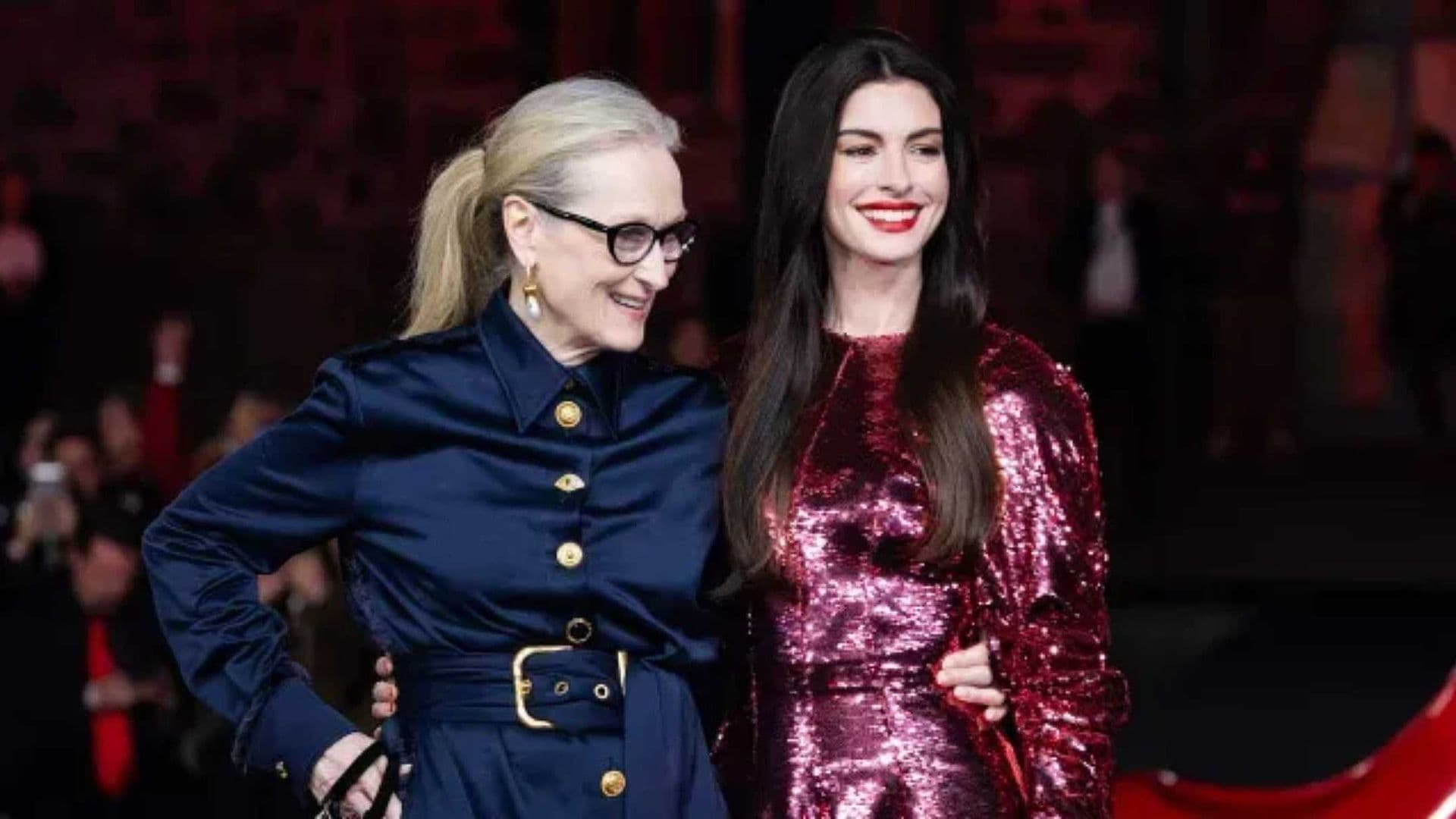 ‘El Diablo Viste a la Moda 2’: Así Lucieron Anne Hathaway y Meryl Streep en Premiere en CDMX