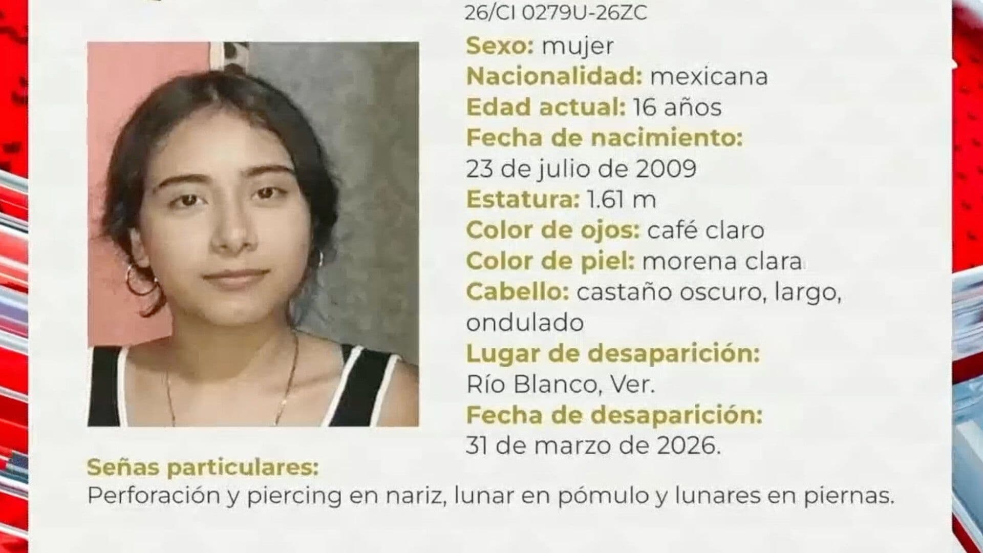 Continua Búsqueda de Menor Desaparecida en Río Blanco