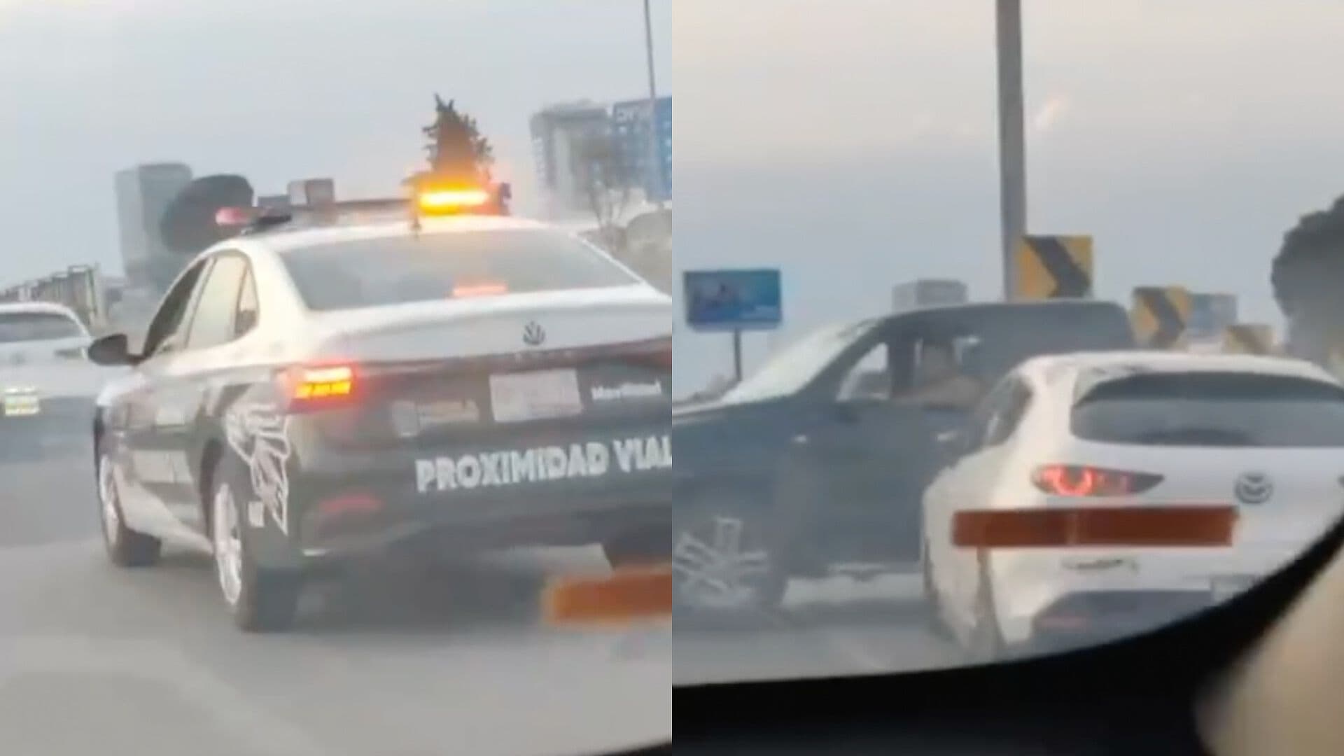 Persecución Detención Conductor Auto Provoca Choques Periférico Ecológico Puebla