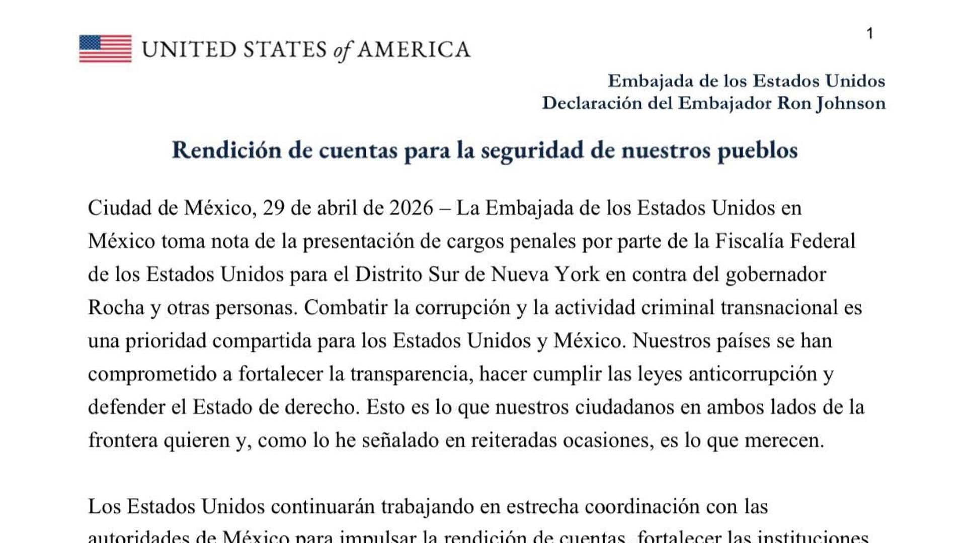 ¿Quiénes son los Funcionarios de Sinaloa Acusados de Narcotráfico por la Fiscalía de Nueva York?
