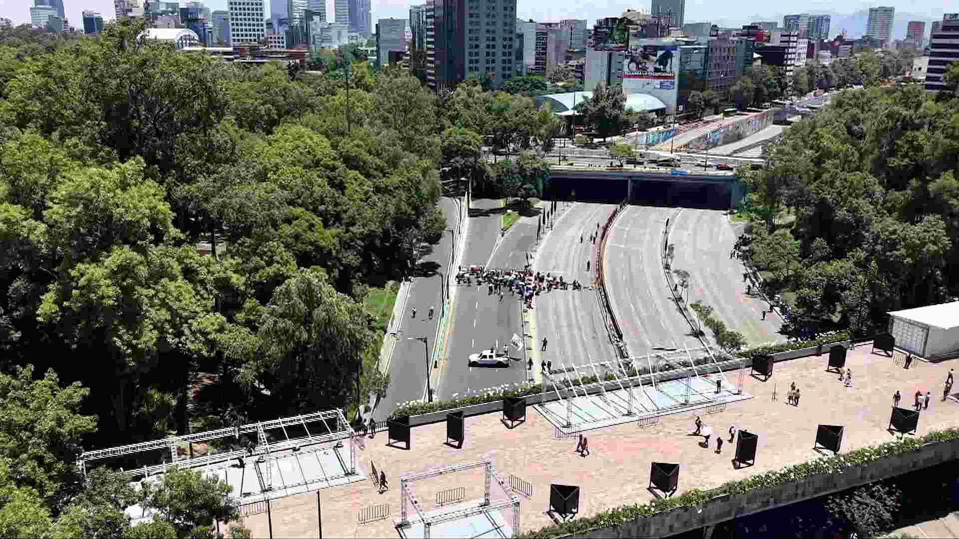 Circuito Interior Desde el Aire; Así se ve el Bloqueo de la CNTE de Hoy 28 de Mayo