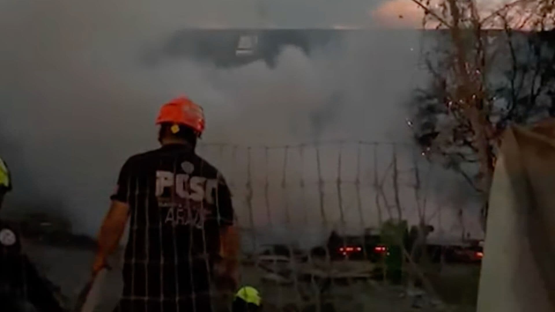 Se Incendia Tejabán en Arroyo El Obispo en Santa Catarina, Nuevo León