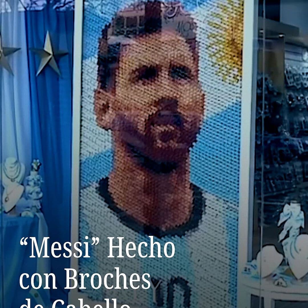 'Messi' Hecho Con Broches de Cabello
