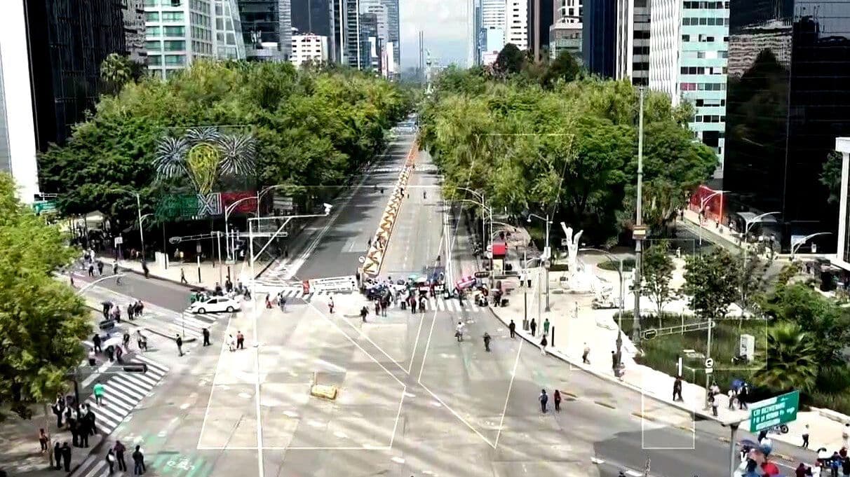 Así se Ve Desde el Aire la Movilización de la CNTE en Reforma e Insurgentes, Hoy 16 Junio 2026