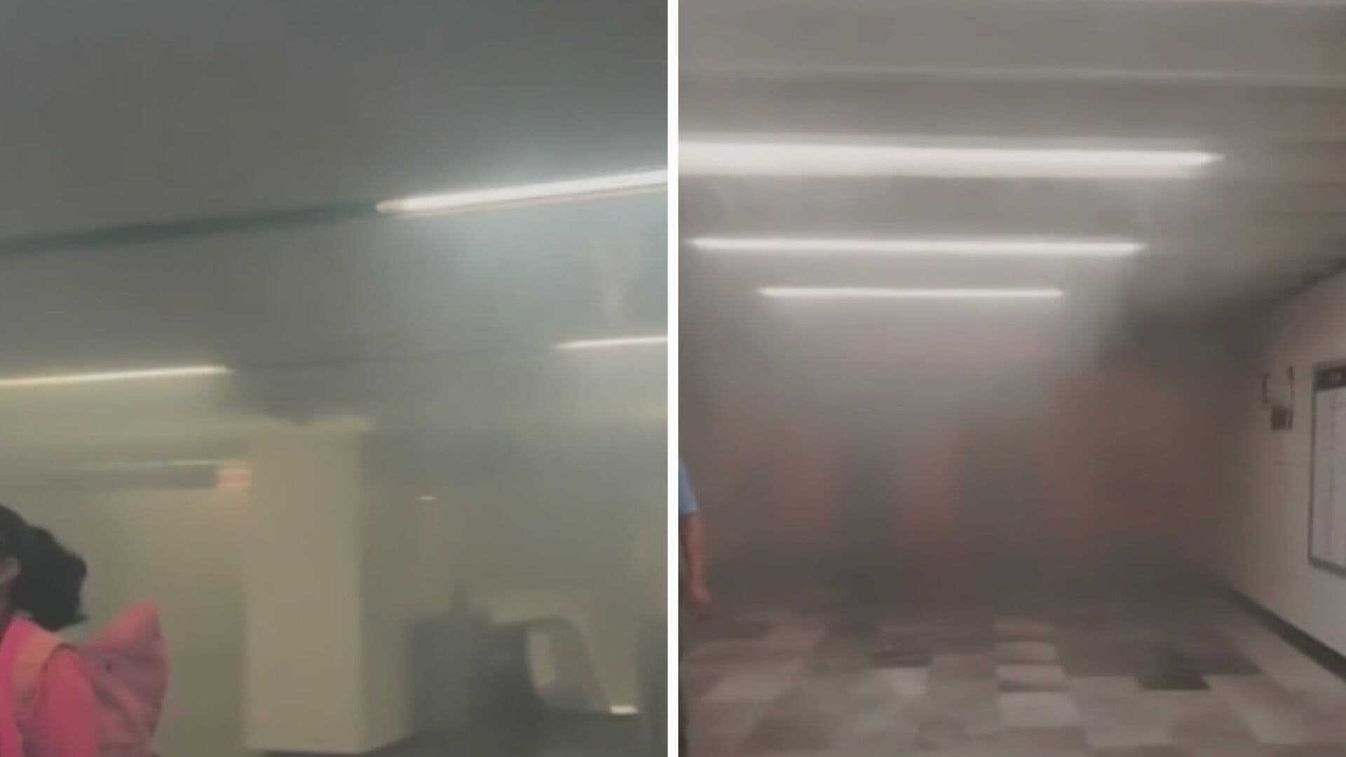 Corto Circuito en Metro Zaragoza de la L1 Desata Pánico; Así se Llenó el Anden de Humo