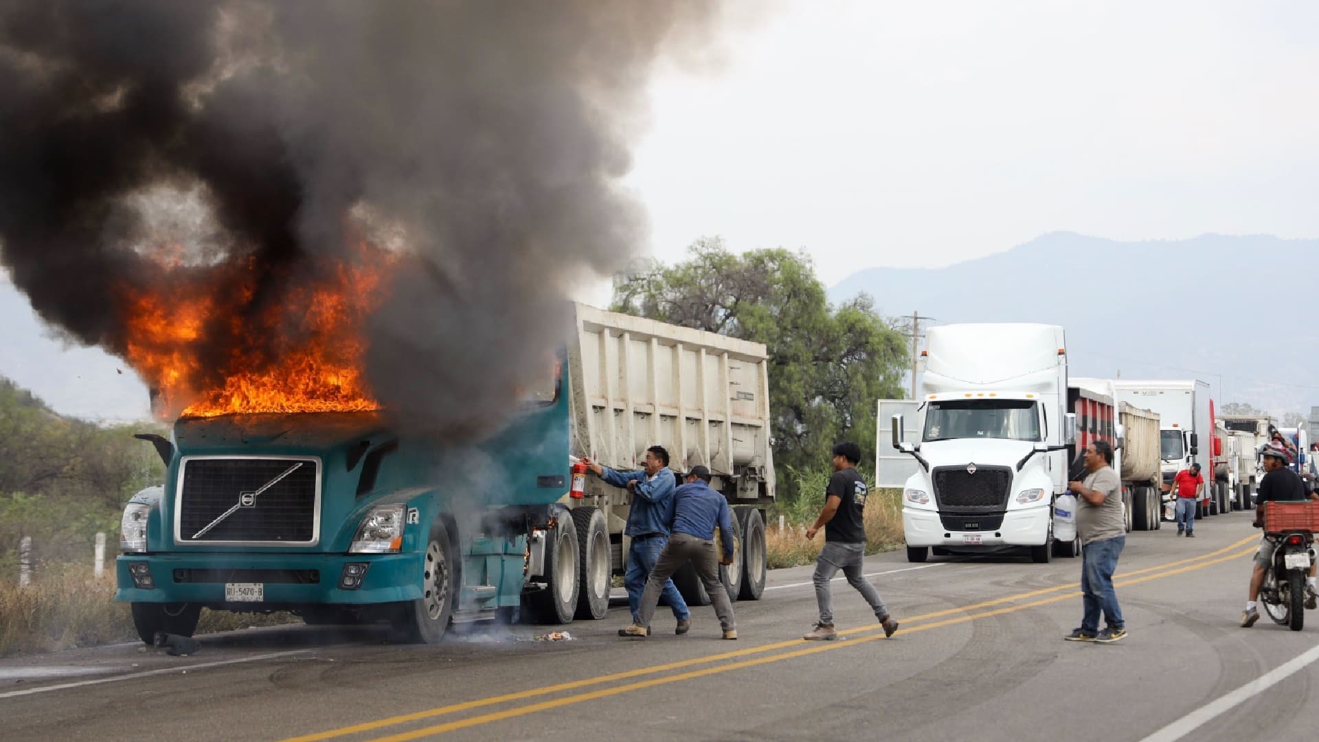 Carreteras Bloqueadas en México Hoy. Foto: Cuartoscuro