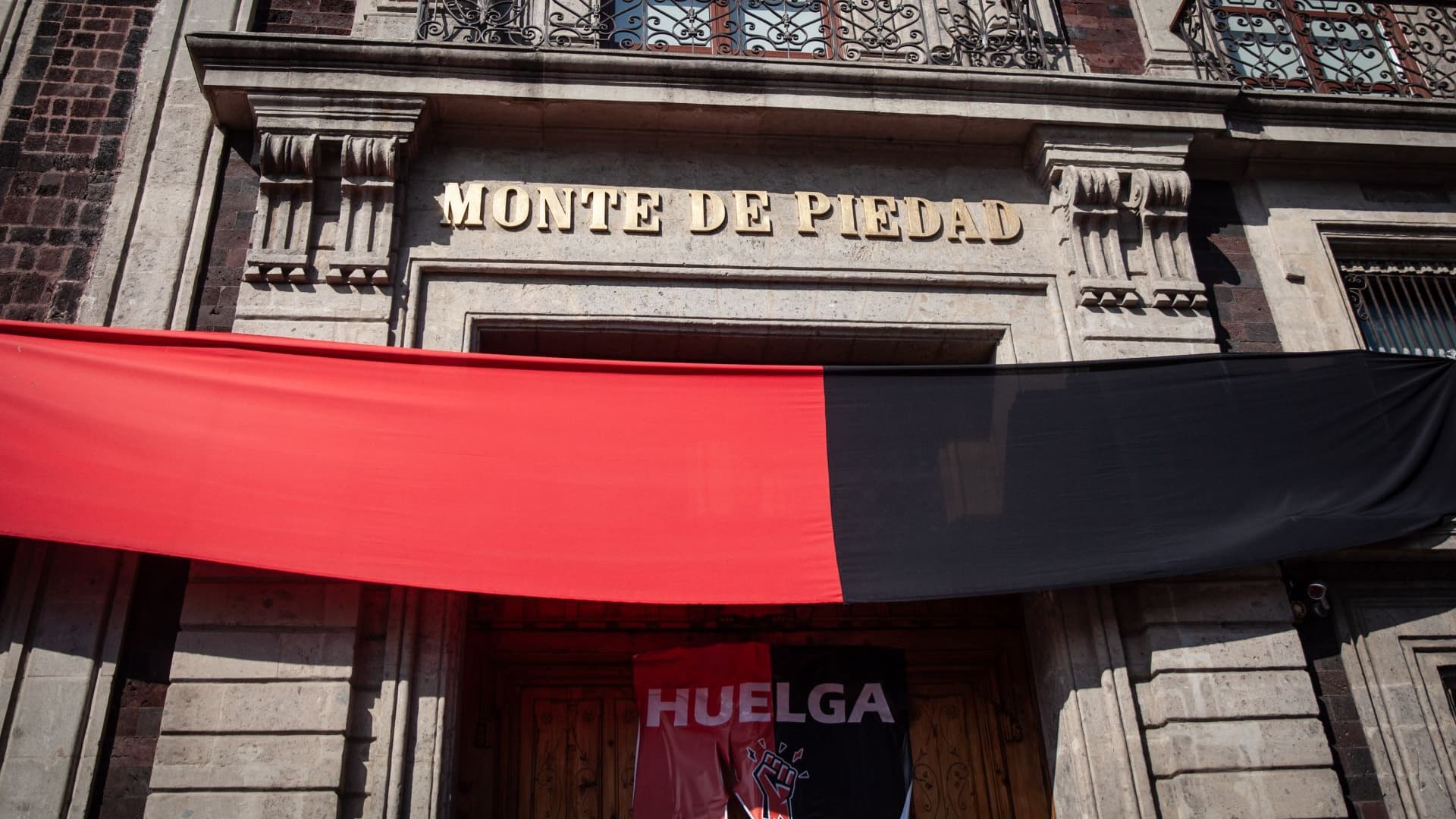 Huelga en Monte de Piedad. Foto: Cuartoscuro