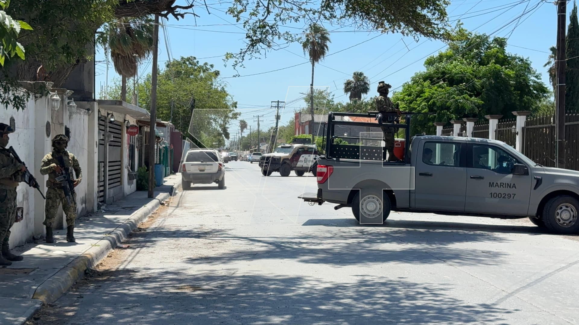 Operativo en la Colonia Almaguer de Reynosa