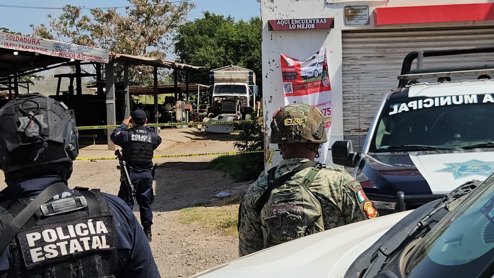La zona fue resguardada.