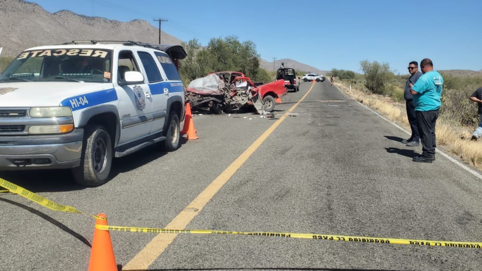 Muere una Persona tras Choque Frontal Carretera Ensenada-San Felipe; Hay Dos Lesionados