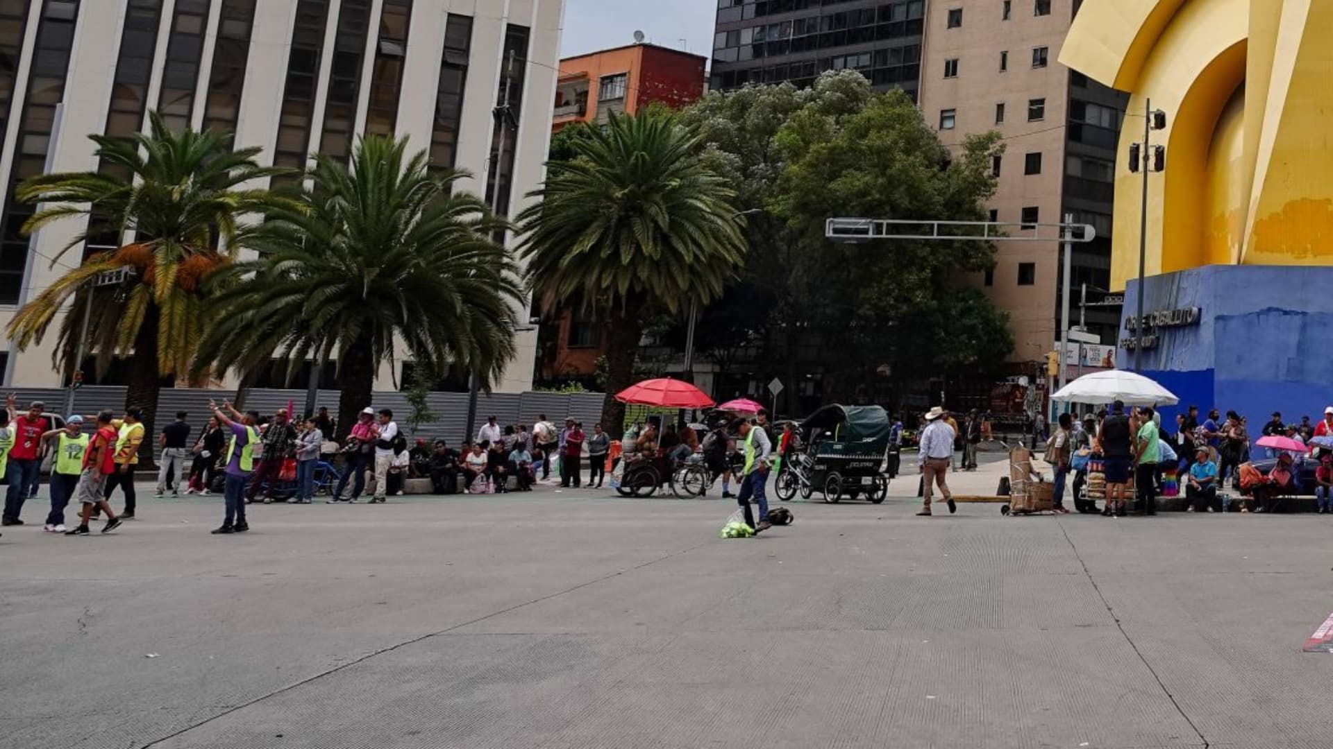 Bloqueo en Reforma, en la Ciuadad de México.