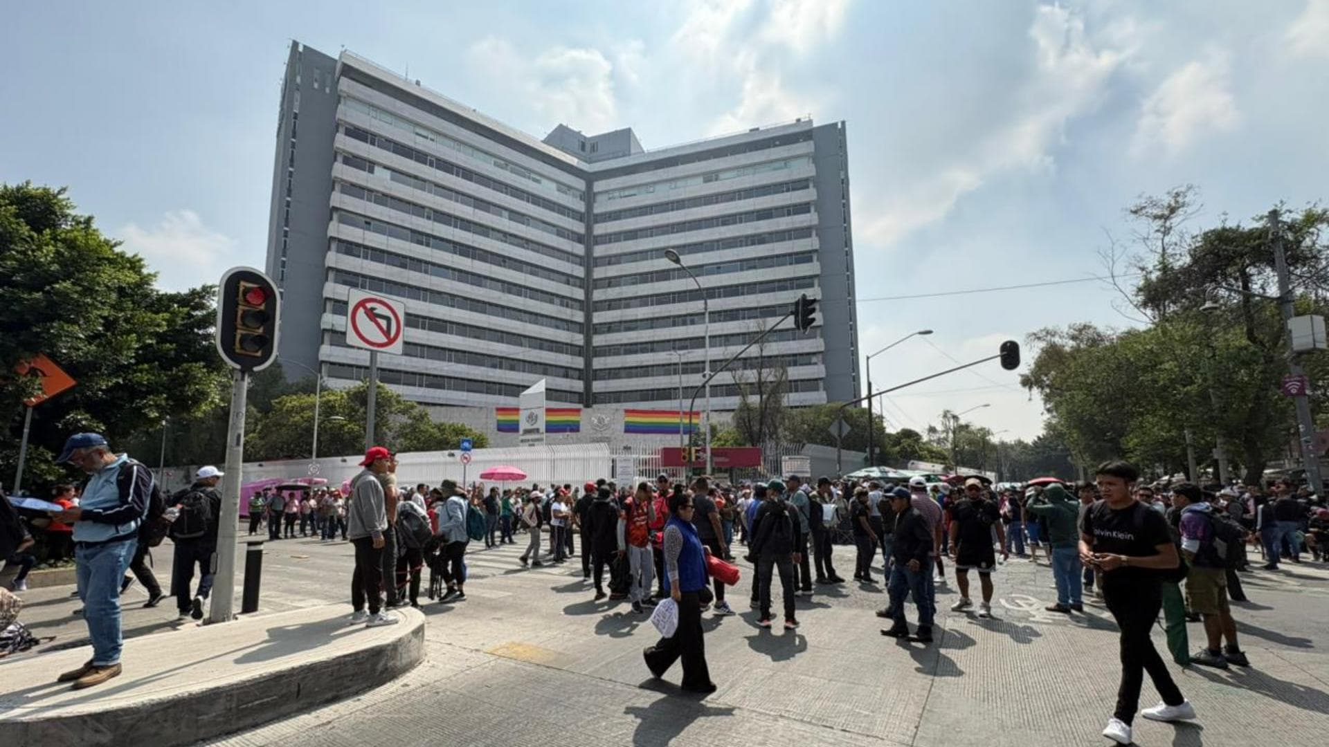 Bloqueo de la CNTE en Buenavista, CDMX, el 3 de junio de 2026