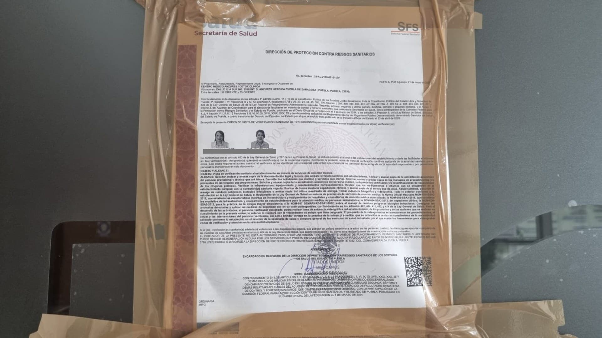 Clausuran la Clínica Detox en la Colonia Anzures de Puebla capital.