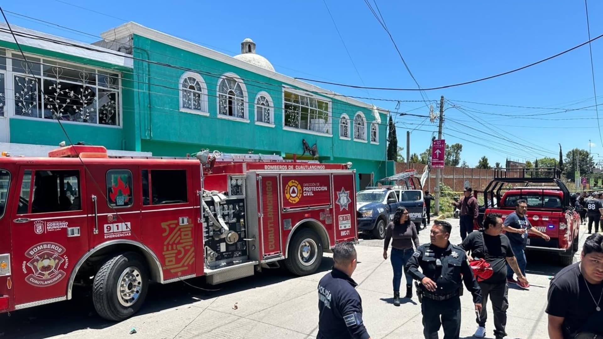 Explosión baños en el barrio El Calvario Cuautlancingo