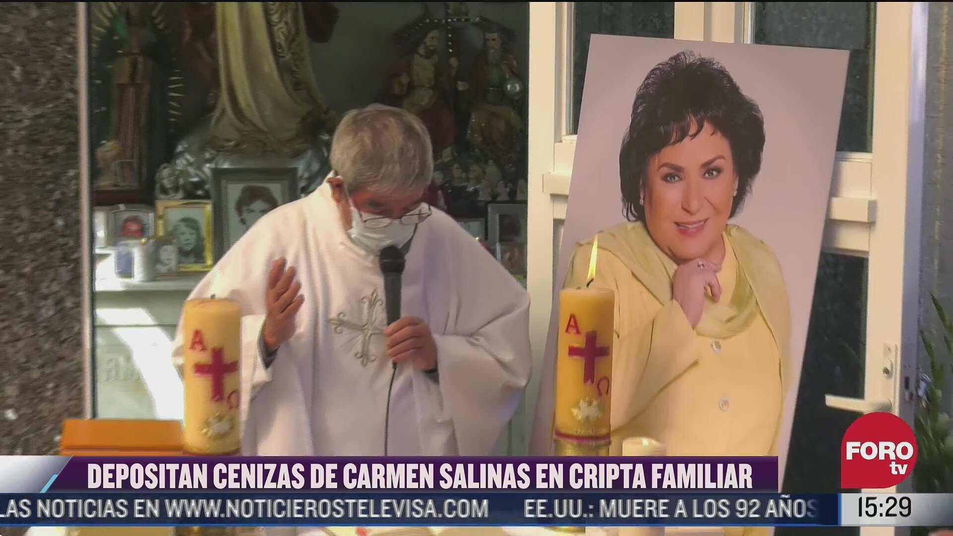 Restos de Carmen Salinas reposan junto a su hijo