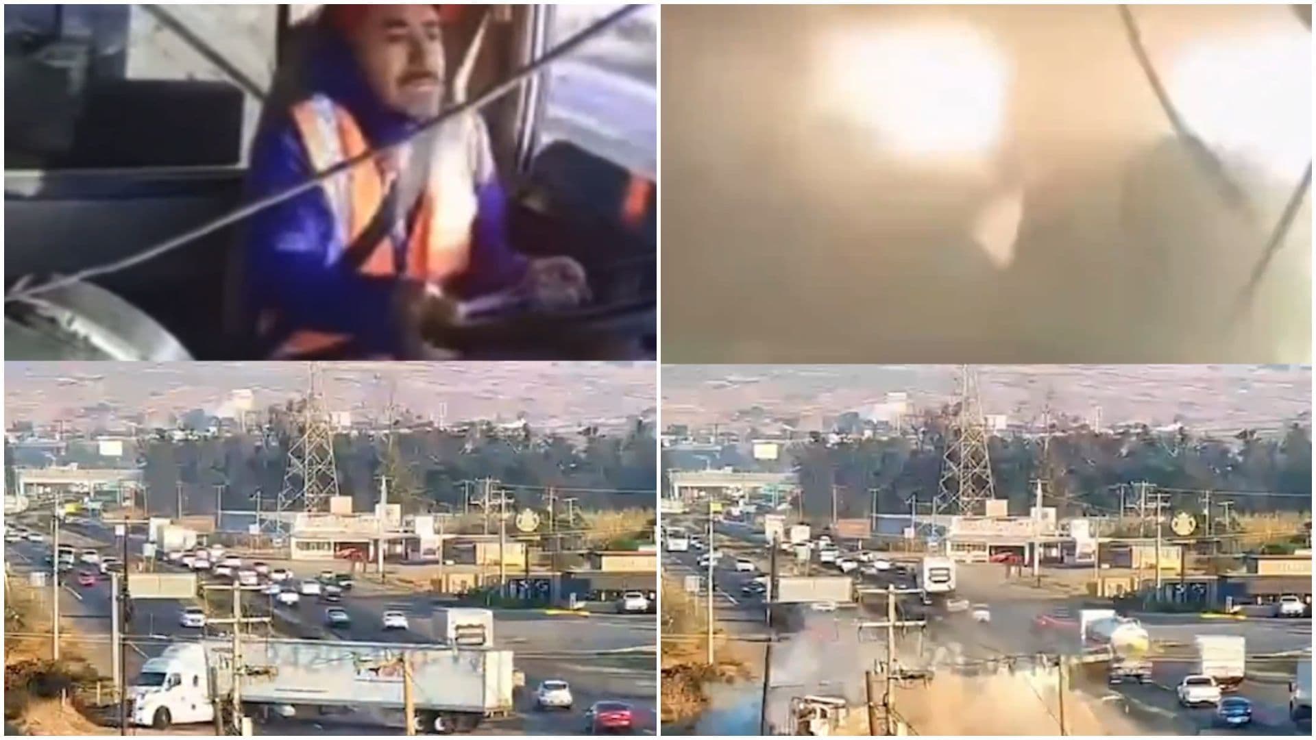 Desde la Cabina: Video Capta a Camión Torton Partir en Dos a Tráiler en Irapuato