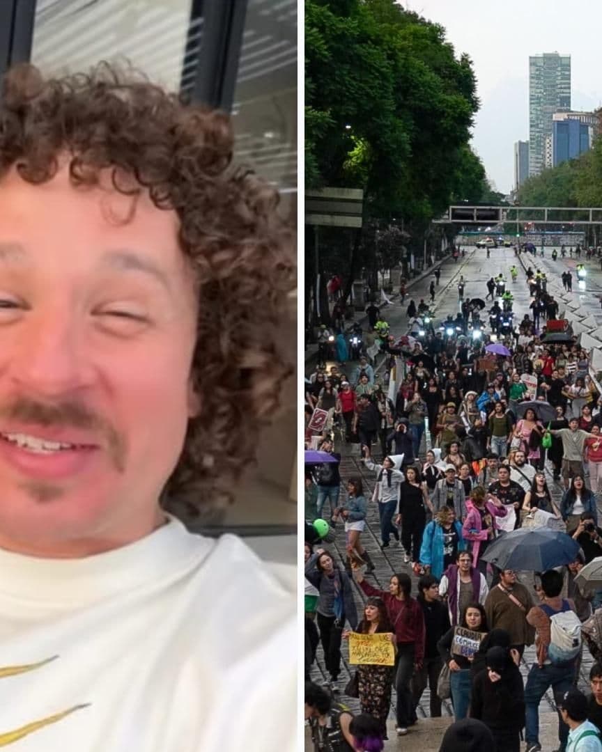 Luisito Comunica Recibe Reclamos en Marcha vs Gentrificación en CDMX: “Eres Parte del Problema”