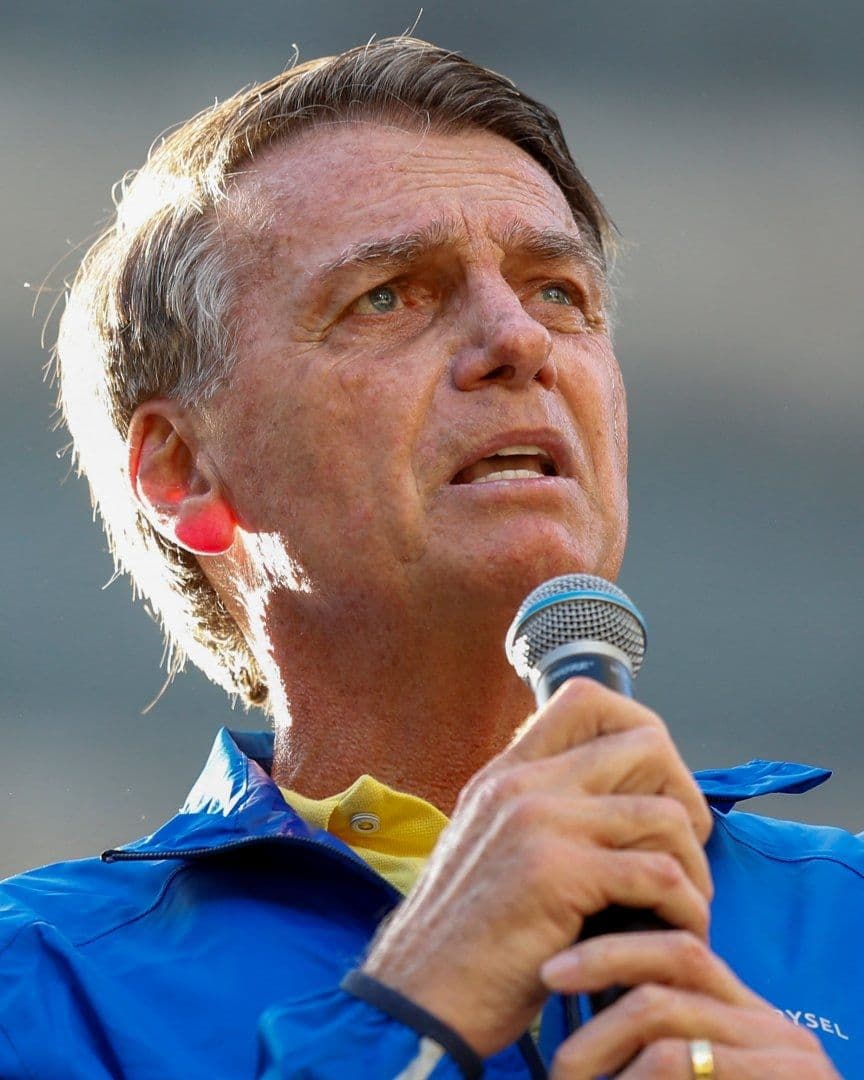 Jair Bolsonaro durante un mitin en São Paulo, Brasil