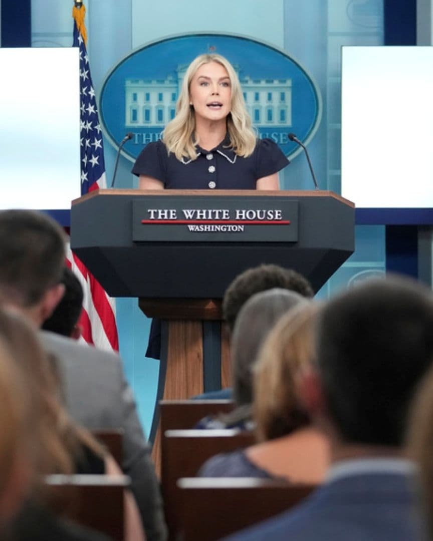 Conferencia de Karoline Leavitt, secretaria de prensa de la Casa Blanca